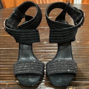 Michael Kors Black and Silver Embellished Heels BLING HEELS!